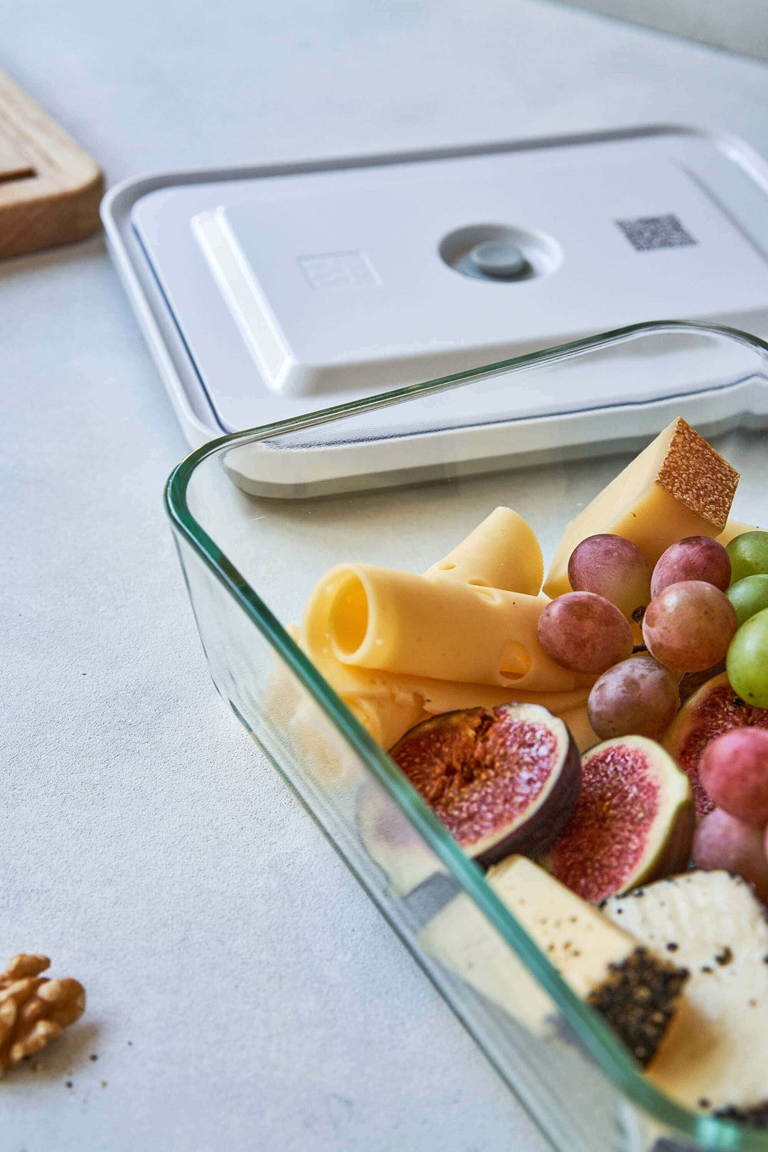 ZWILLING FRESH & SAVE Szklany pojemnik prostokątny 2 ltr, szary