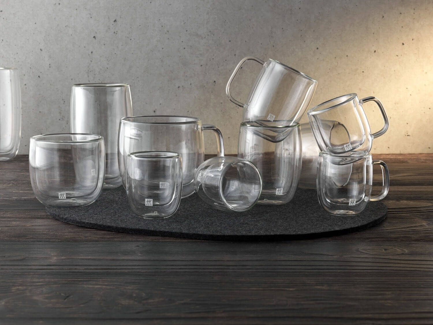 ZWILLING SORRENTO PLUS Zestaw dwóch szklanek do espresso z uchwytem 134 ml