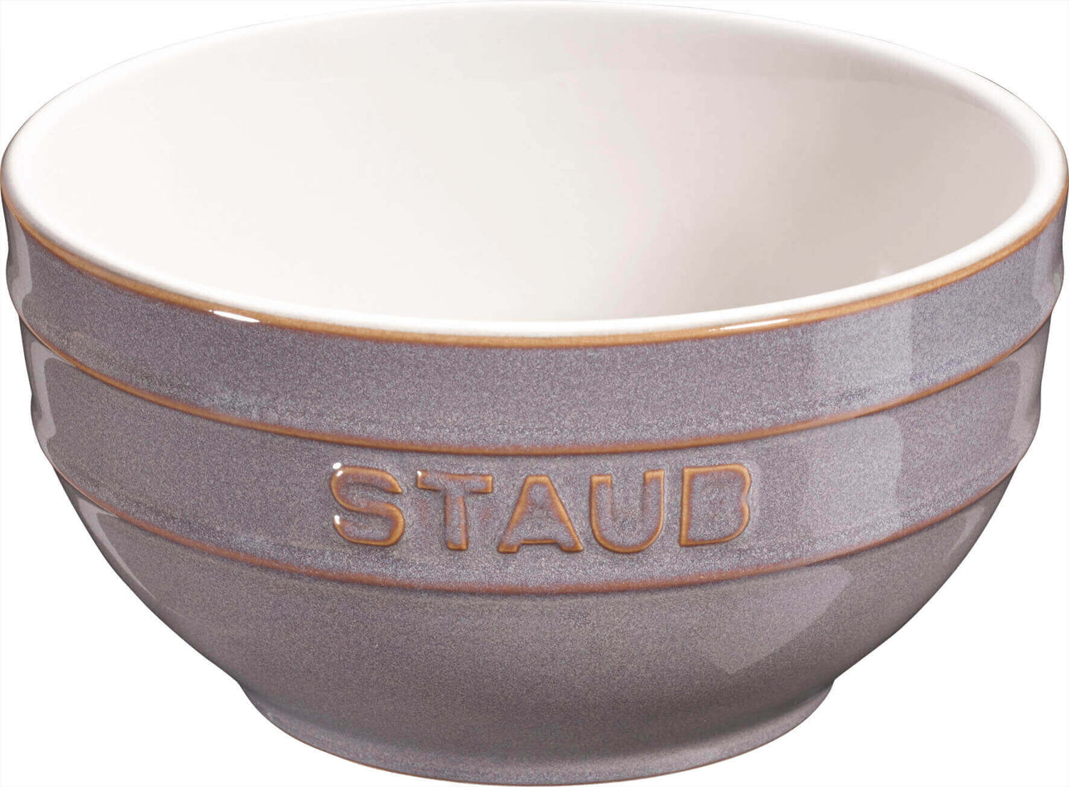STAUB SERVING Set von 4 runden Schüsseln 14 cm, antiker Graphit.