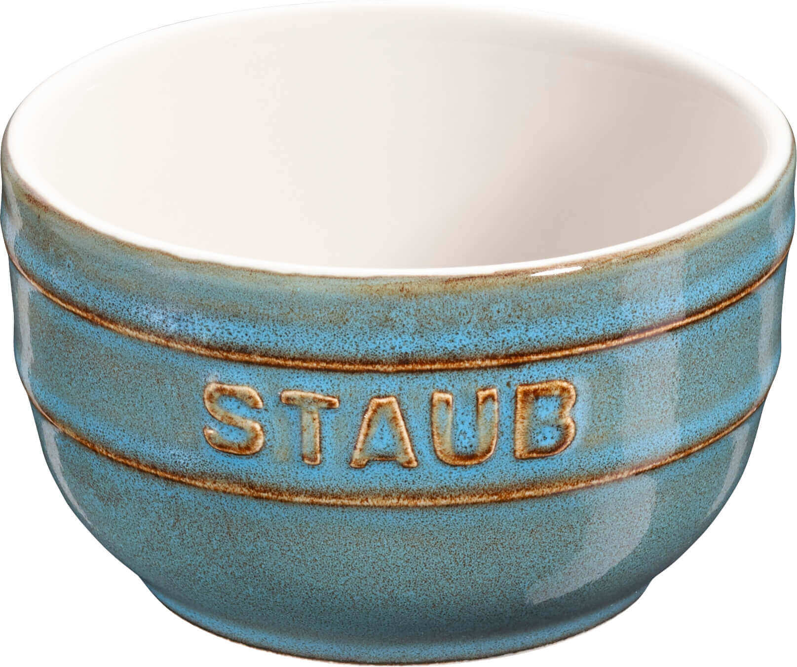 STAUB XS-MINIS Zestaw 4 ramekinów okrągłych 9 cm, antyczny turkusowy