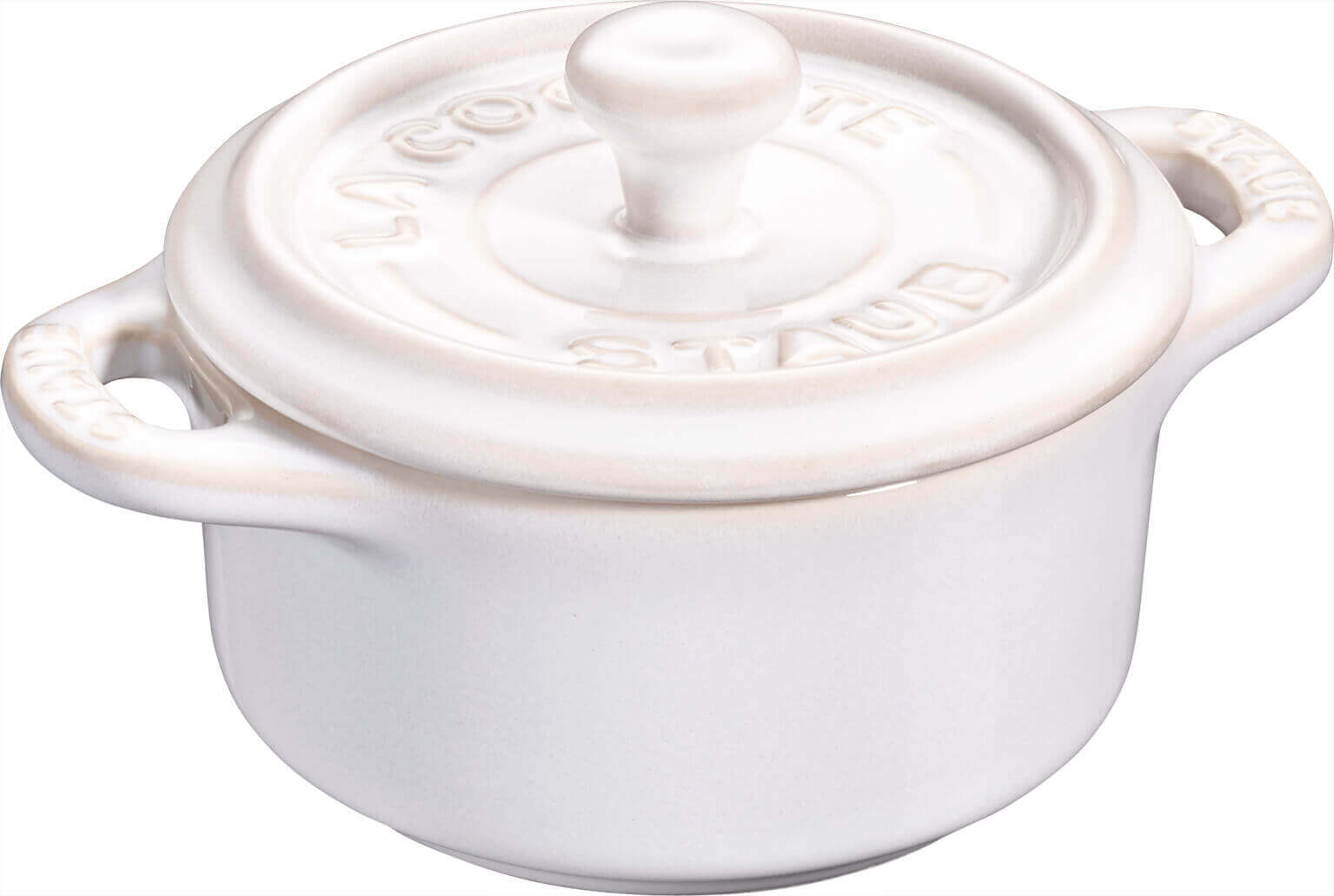 STAUB GIFT GIVING 4x mini cocotte okrągły 10 cm, kość słoniowa