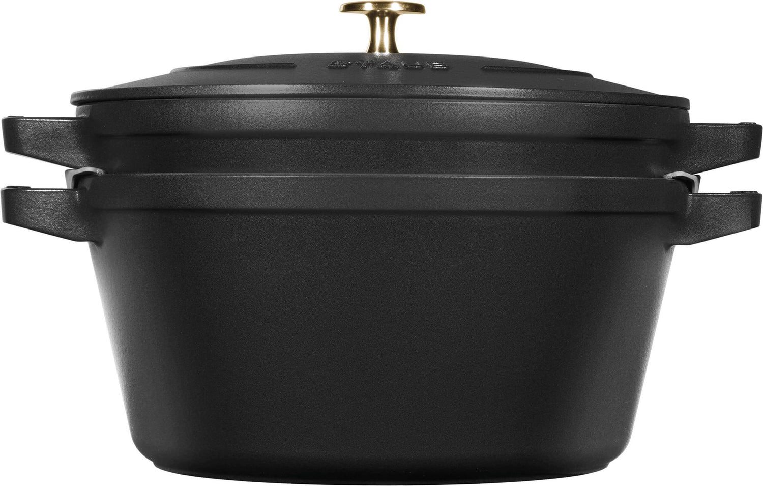 STAUB Zestaw 2 naczyń + pokrywka 24 cm czarny