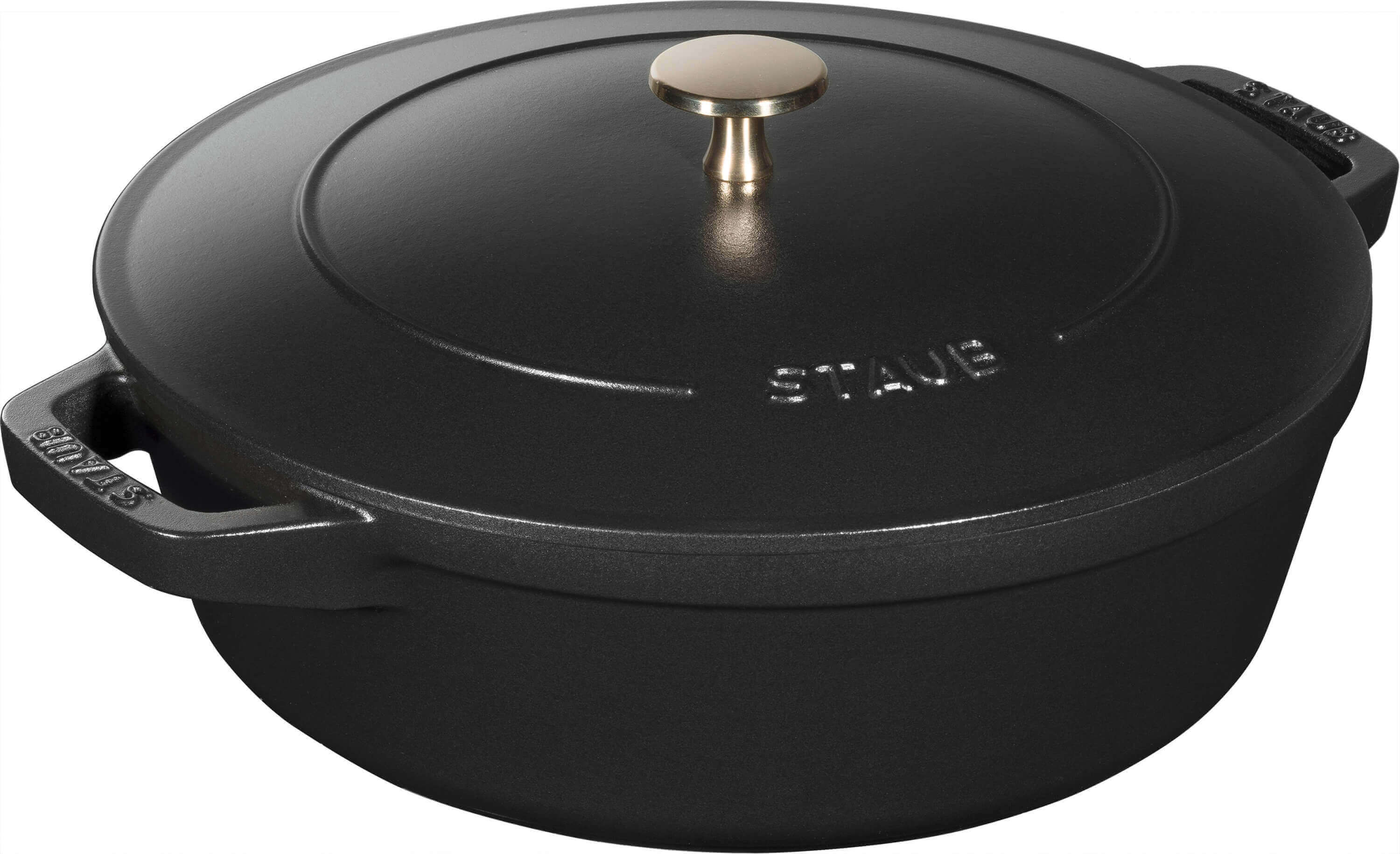 STAUB Zestaw 3 naczyń + pokrywka 24 cm czarny
