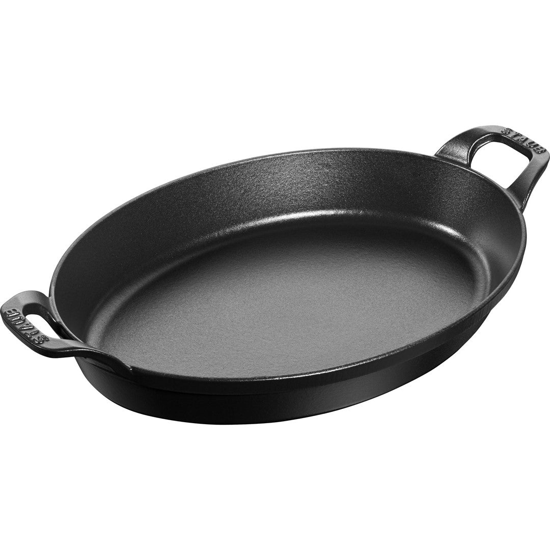 STAUB Ovales Geschirr 32 x 23 cm, schwarz