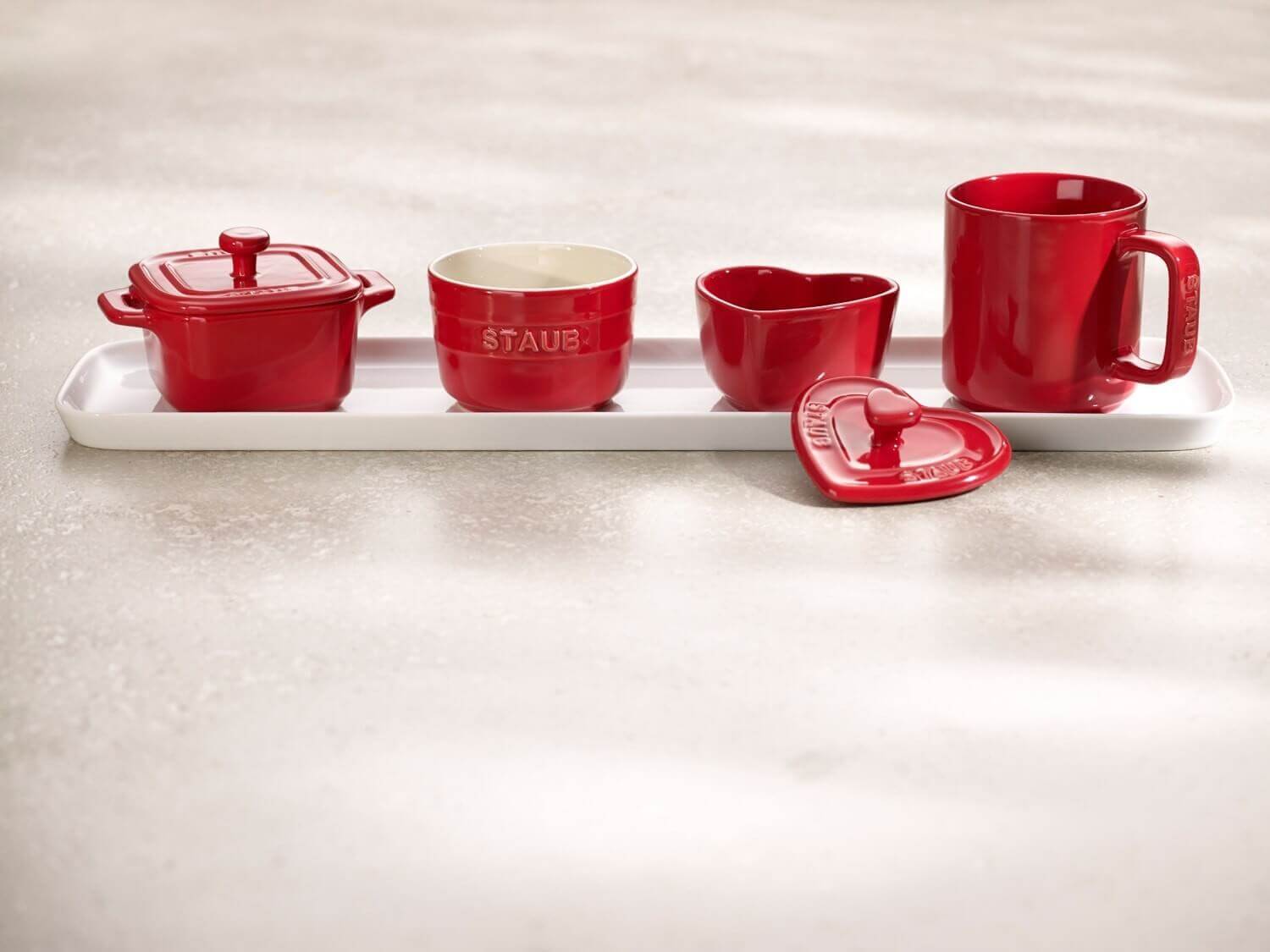 STAUB XS-MINIS Kubek ceramiczny, 2 szt. 200 ml, czerwony