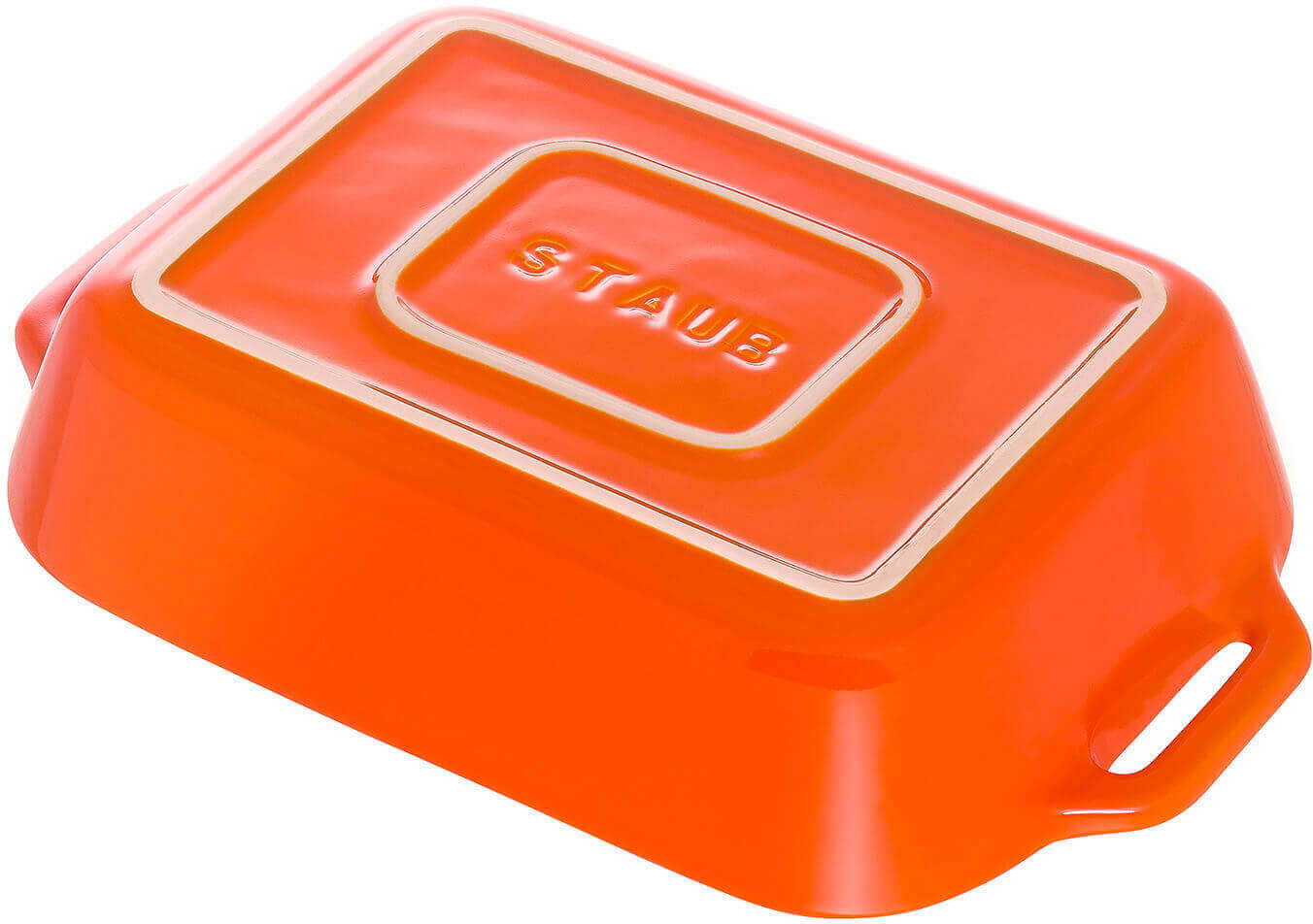 STAUB COOKING Prostokątny półmisek ceramiczny 400 ml, pomarańczowy