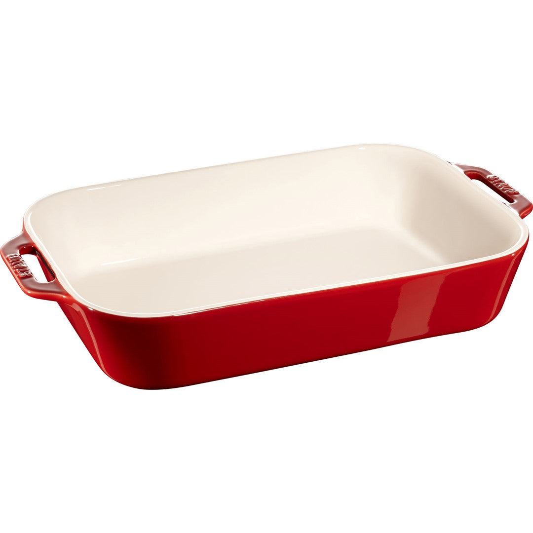 STAUB KOCHEN Rechteckige Keramikschale 4,5 l, rot
