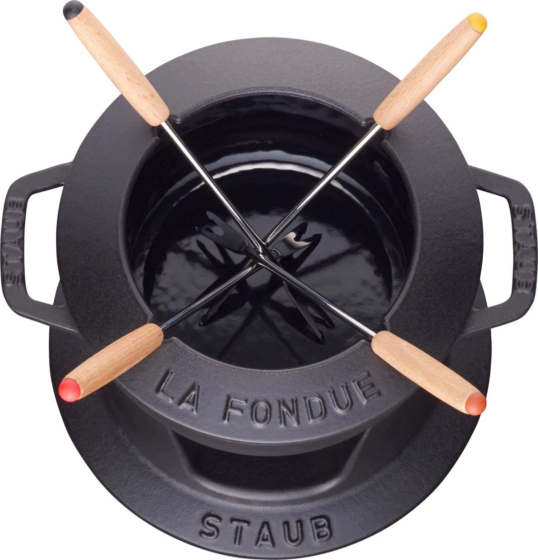 STAUB Fondue-Set 16 cm, schwarz