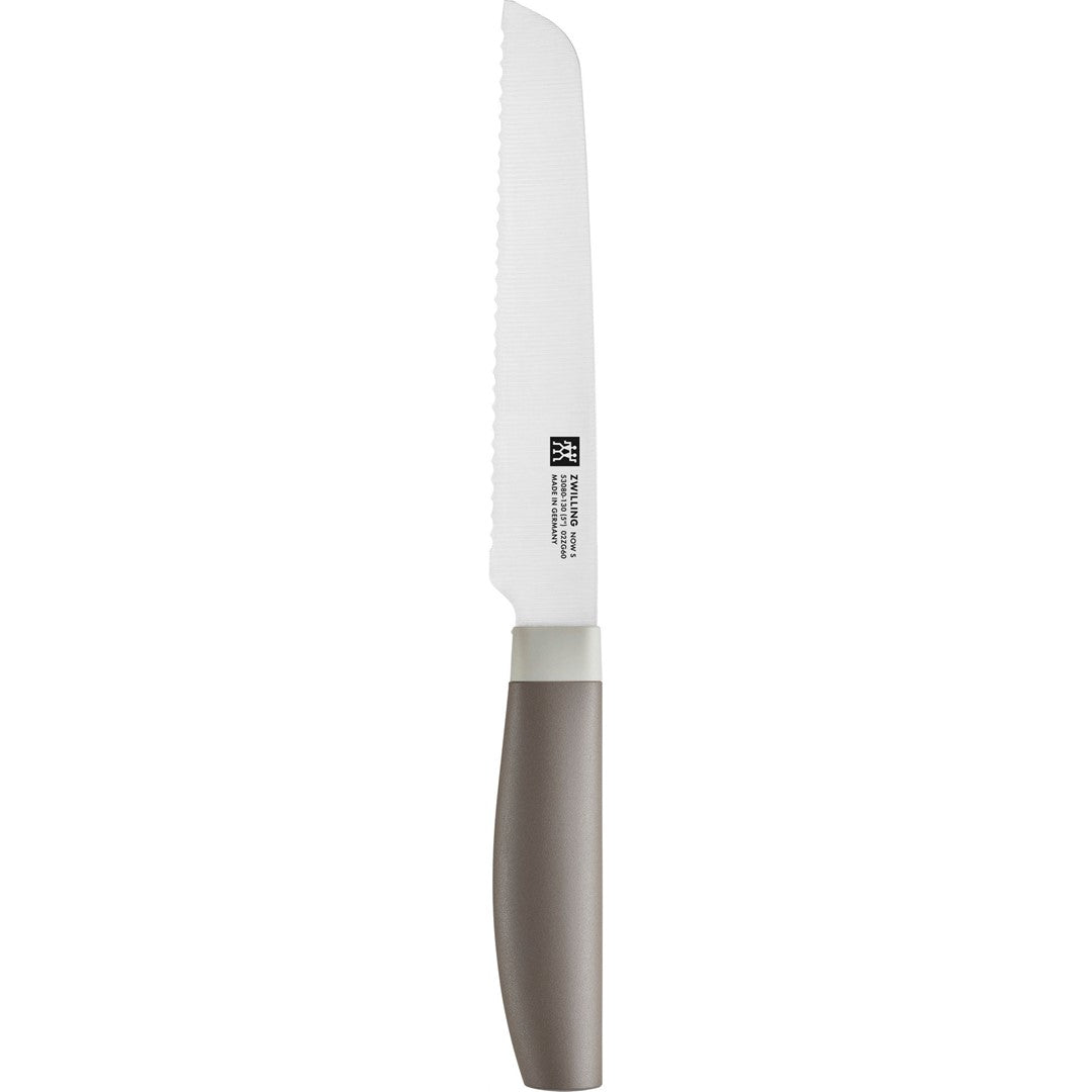 ZWILLING NOW S Universal-Messer mit Wellenrand 13 cm, grau