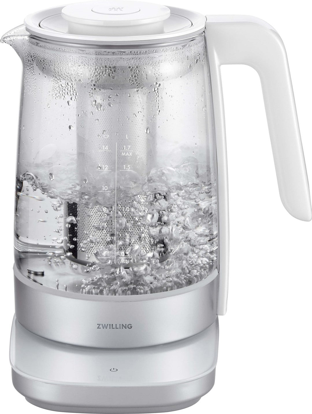 ZWILLING ENFINIGY Czajnik elektryczny z wkładem do herbaty 1.7 ltr, biały