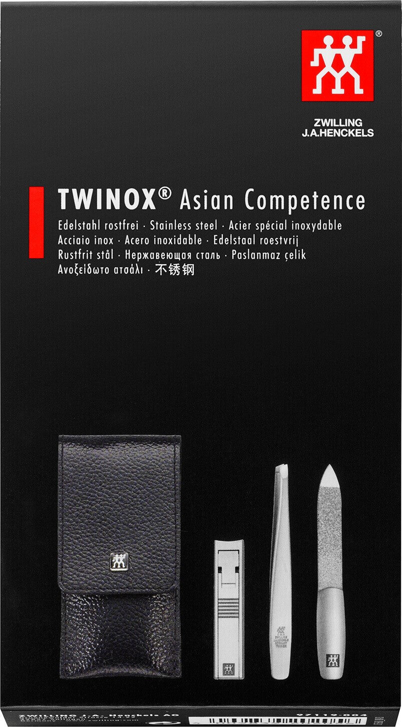 ZWILLING TWINOX Maniküreset - schwarze Lederetui, 3 Teile