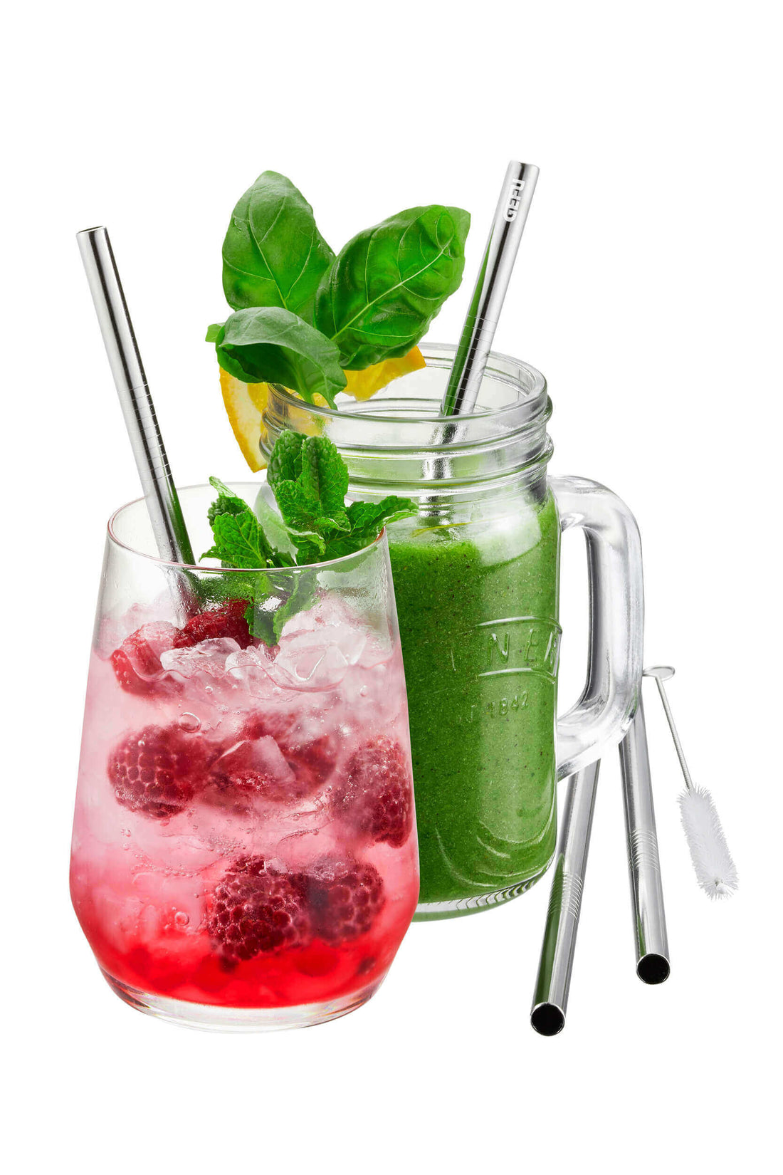 GEFU FUTURE Zestaw 4 stalowych słomek 18 cm