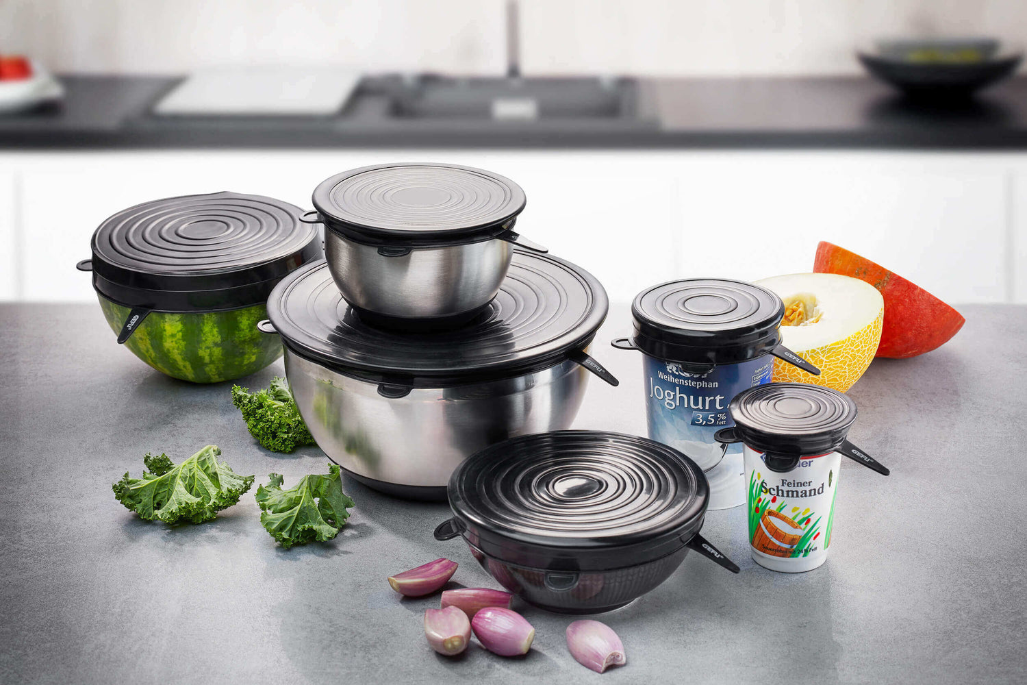 GEFU FLEXIFRESH Set mit 6 Silikondeckeln