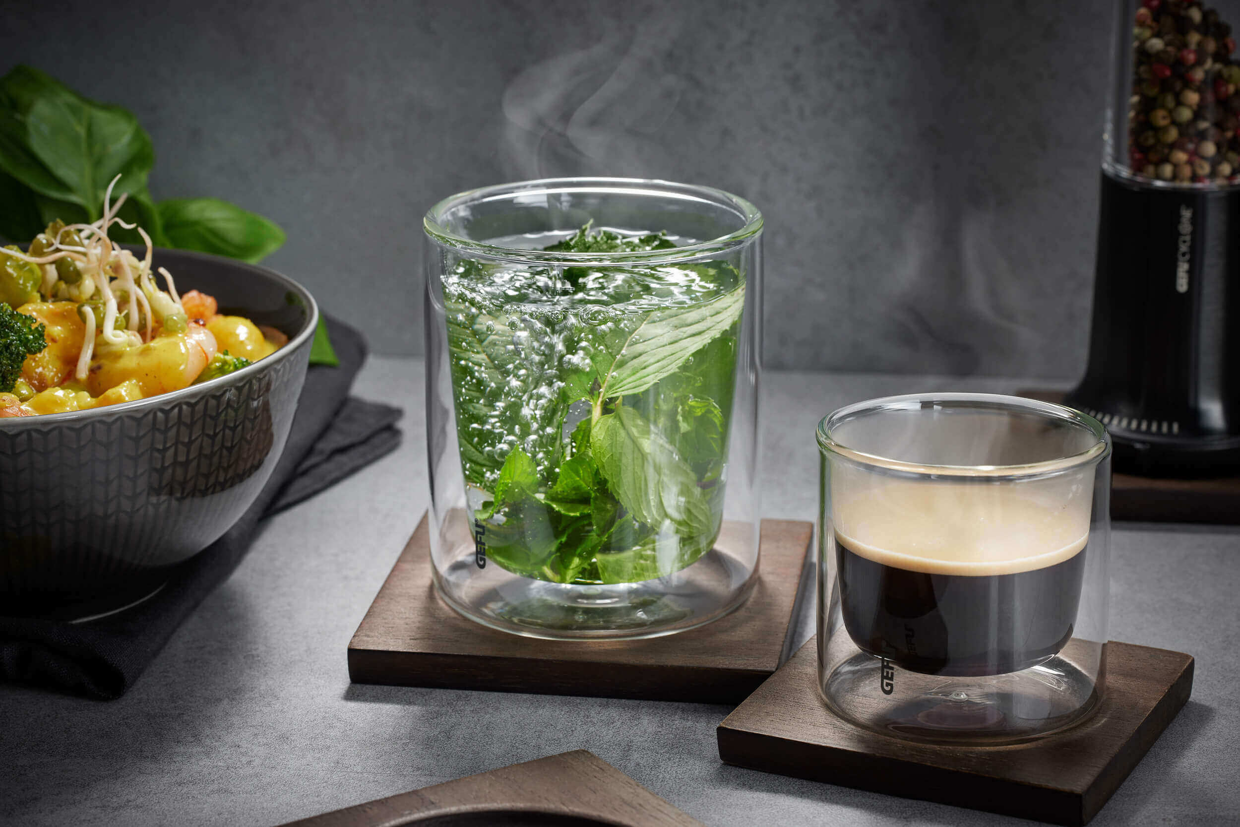 GEFU MIRA Set 2 Untersetzer für Gläser S