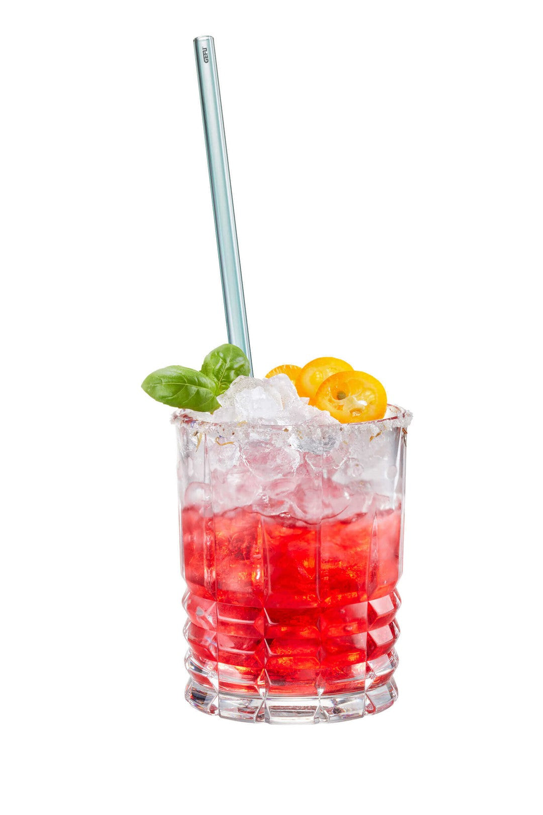 GEFU FUTURE Set von 8 bunten Strohhalmen 23 cm