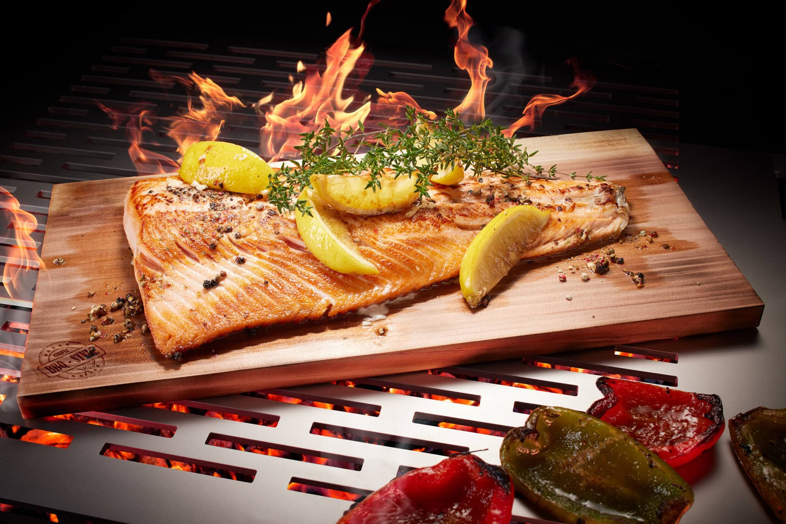 GEFU BBQ Set mit 2 XXL Zedernholz-Platten