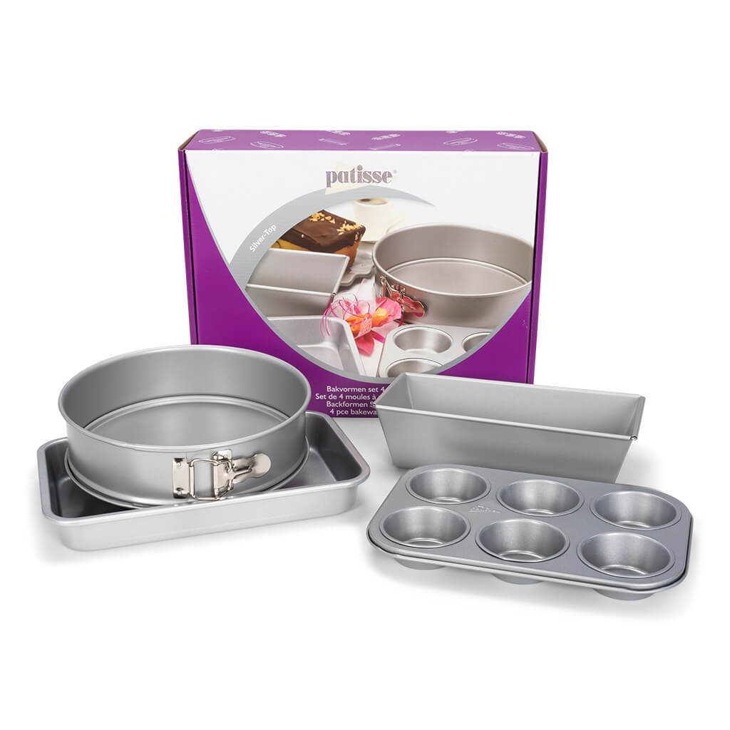 PATISSE SILVER-TOP 4-teiliges Set von Backformen