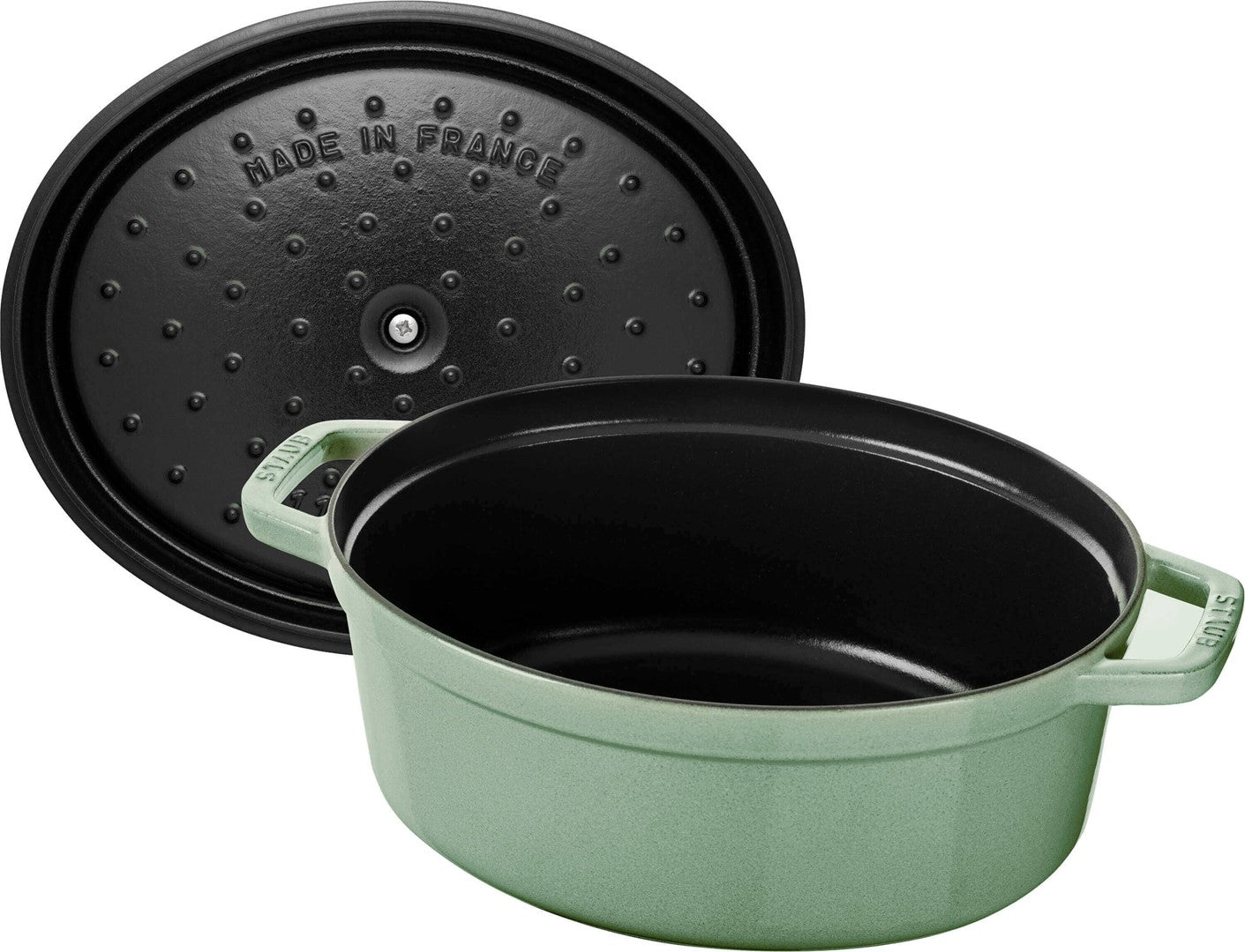 STAUB LA COCOTTE Garnek żeliwny owalny 4.2 ltr, miętowy