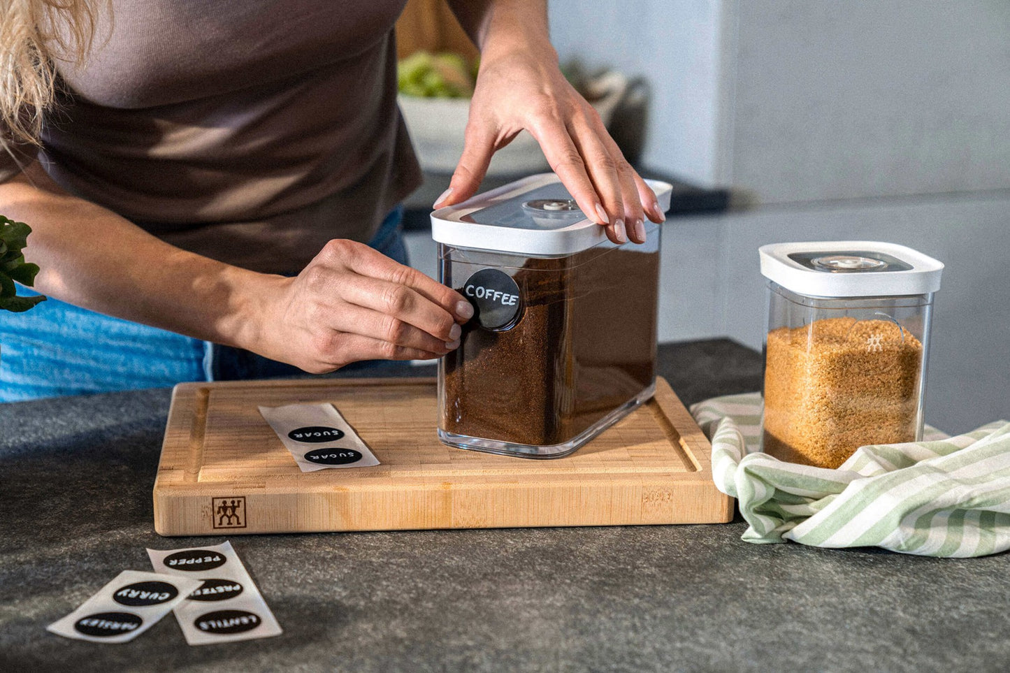 ZWILLING FRESH & SAVE CUBE Zestaw startowy plastikowy M - szary
