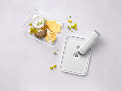ZWILLING FRESH &amp; SAVE Szklany pojemnik prostokątny 2 ltr, szary