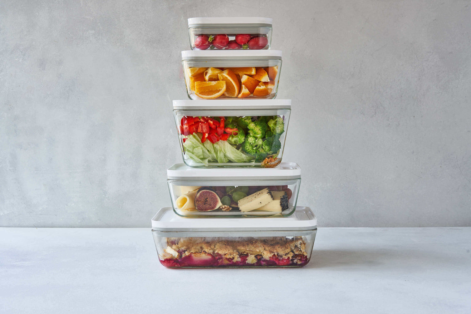 ZWILLING FRESH &amp; SAVE Szklany pojemnik prostokątny 2 ltr, szary