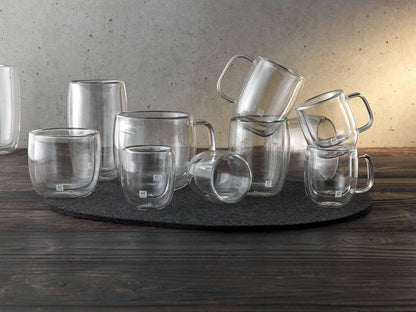 ZWILLING SORRENTO PLUS Zestaw dwóch szklanek do espresso z uchwytem 134 ml