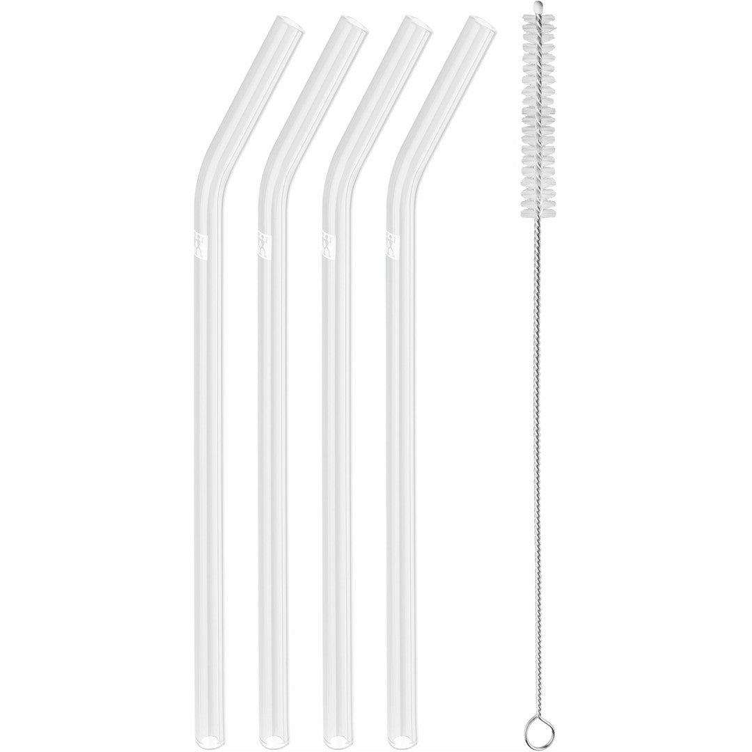 ZWILLING SORRENTO Set mit 4 gebogenen Strohhalmen in Weiß
