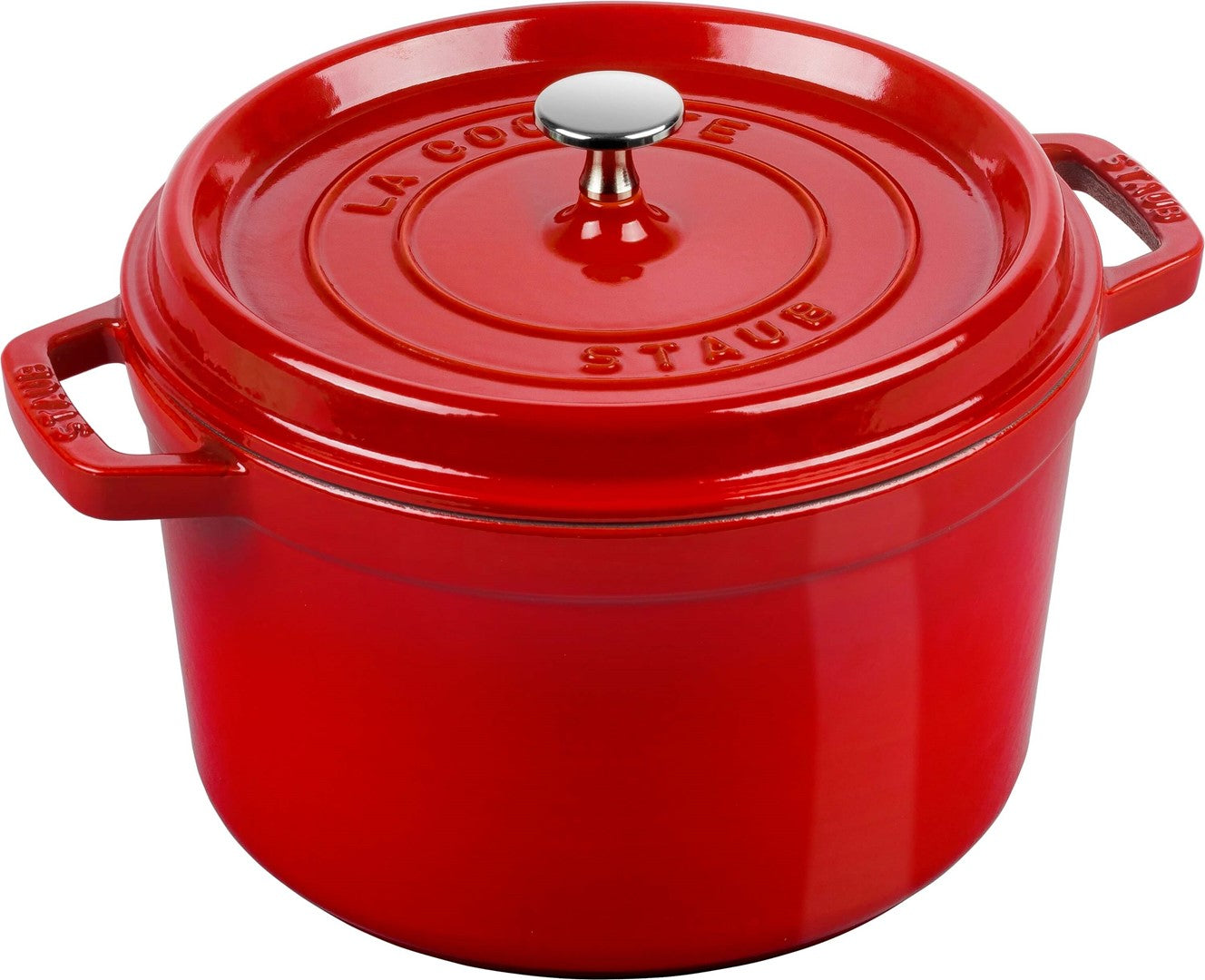 STAUB LA COCOTTE Gusseisen-Topf rund hoch 4,8 l, rot