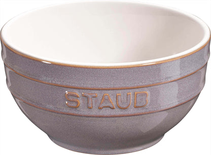 STAUB SERVING Set von 4 runden Schüsseln 14 cm, antiker Graphit.