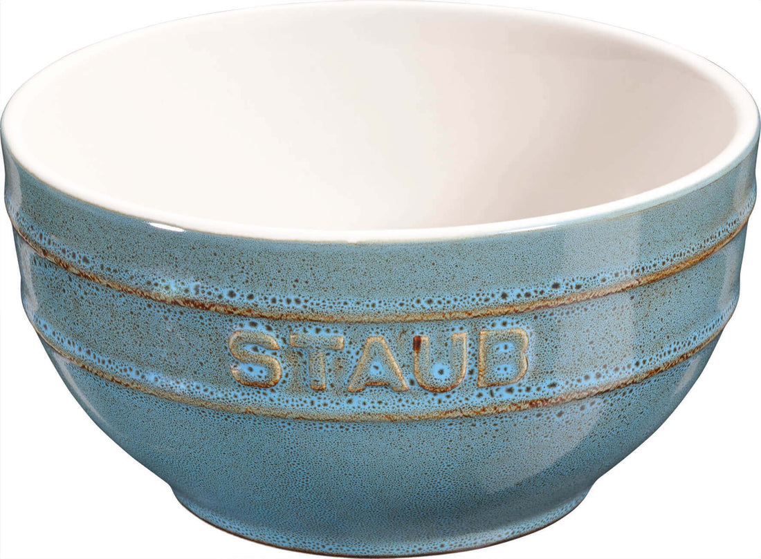 STAUB SERVING Zestaw 4 misek okrągłych 12 cm, antyczny turkusowy