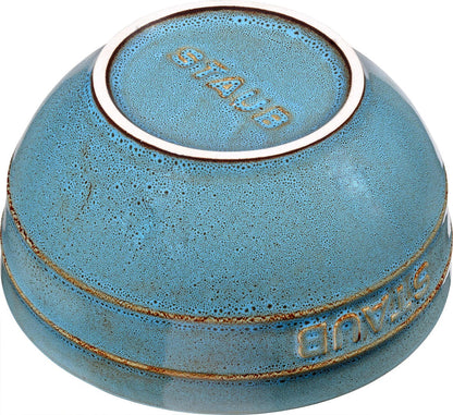 STAUB SERVING Zestaw 4 misek okrągłych 12 cm, antyczny turkusowy