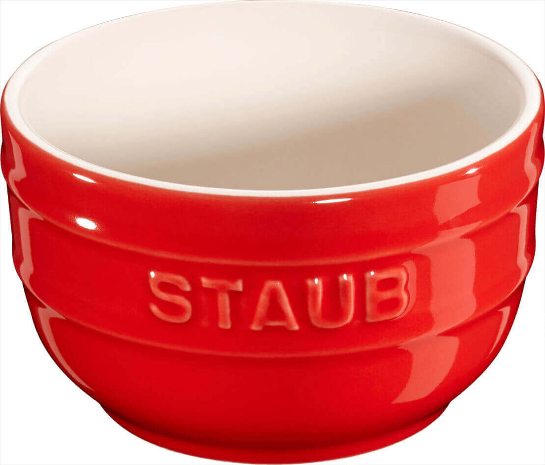 STAUB XS-MINIS Zestaw 4 ramekinów okrągłych 9 cm, czerwony