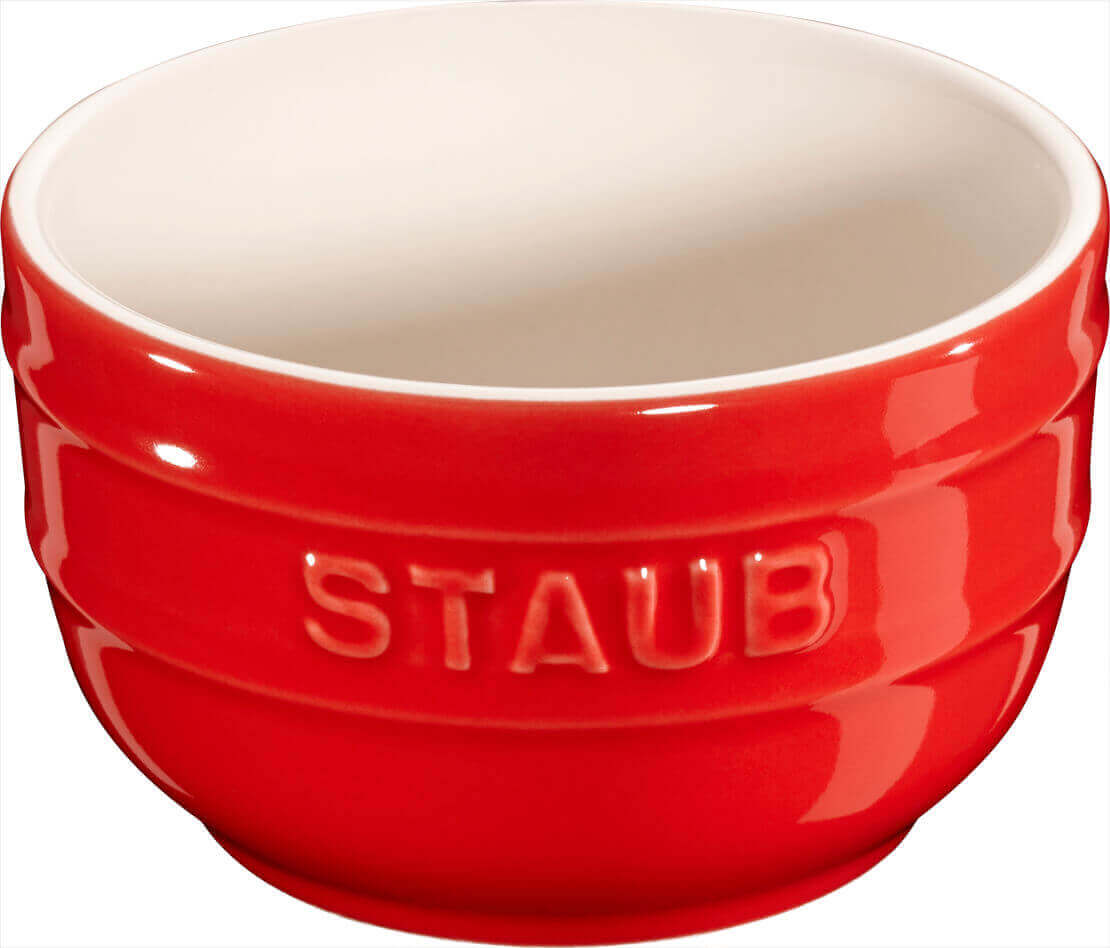 STAUB XS-MINIS Set von 4 runden Ramekins 9 cm, rot