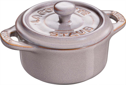 STAUB GIFT GIVING 4x mini cocotte okrągły 10 cm, antyczny grafitowy