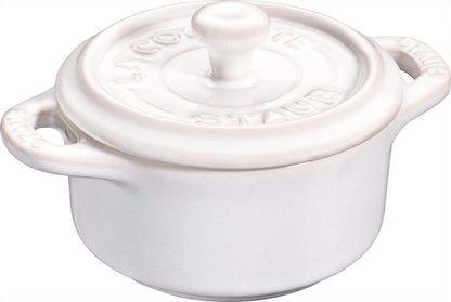 STAUB GIFT GIVING 4x mini cocotte okrągły 10 cm, kość słoniowa