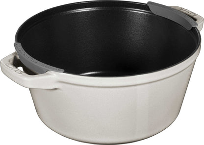 STAUB Zestaw 2 naczyń + pokrywka 24 cm truflowy