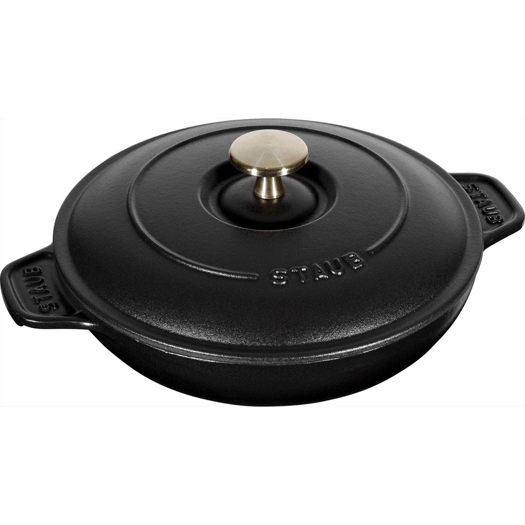 STAUB Rundes Gusseisen-Bräter mit Deckel 20 cm, schwarz