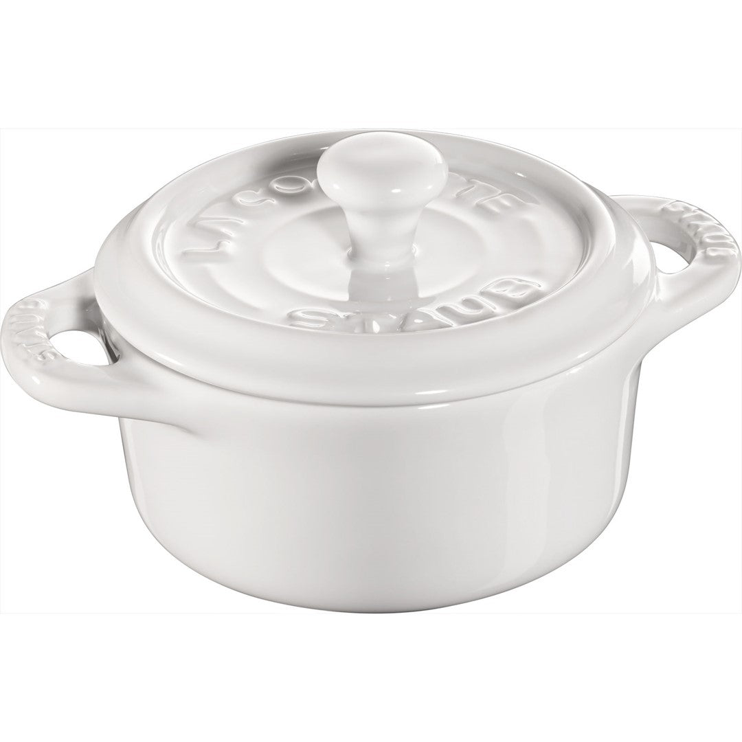 STAUB GESCHENKSET Mini Cocotte rund 200 ml, weiß
