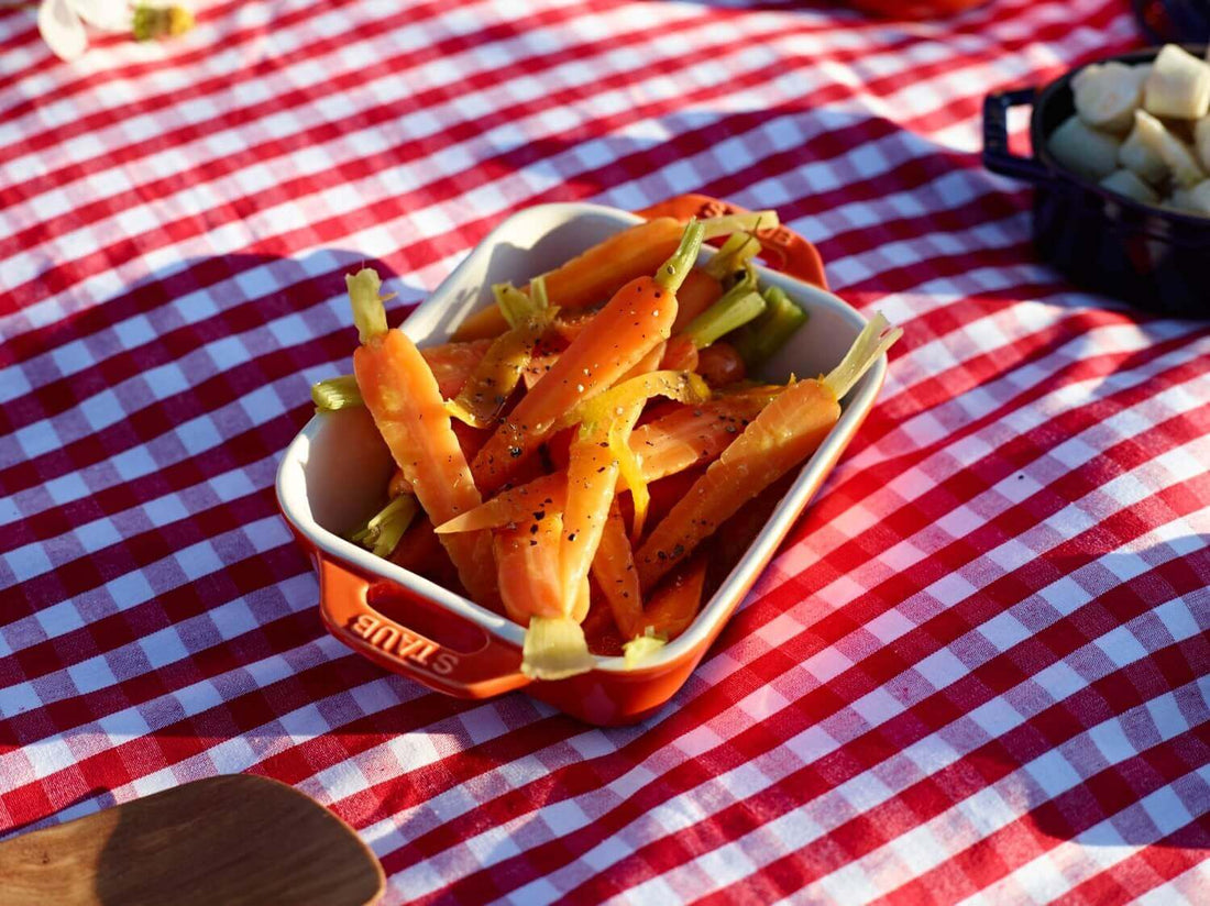 STAUB COOKING Prostokątny półmisek ceramiczny 400 ml, pomarańczowy