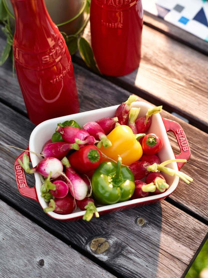 STAUB COOKING Prostokątny półmisek ceramiczny 4.5 ltr, czerwony