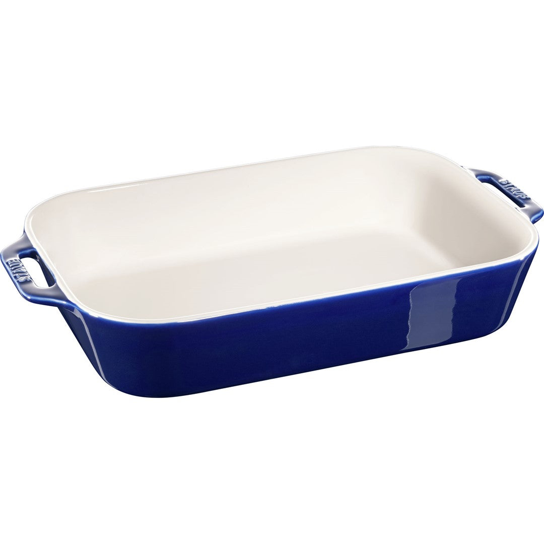 STAUB COOKING Prostokątny półmisek ceramiczny 4.5 ltr, niebieski