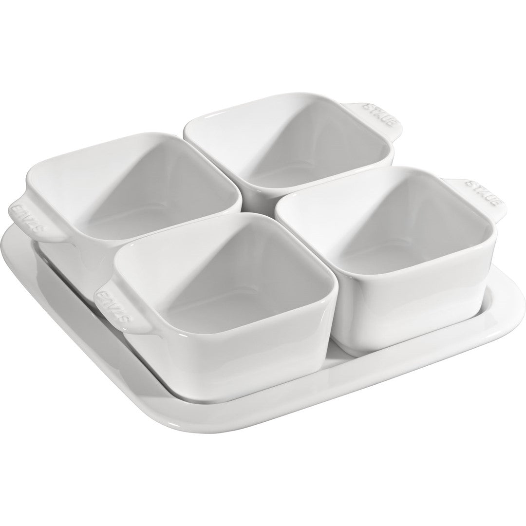 STAUB SERVING Zestaw do przystawek, 5 elementów 500 ml, biały