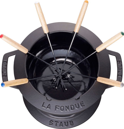 STAUB Zestaw do fondue 18 cm, czarny