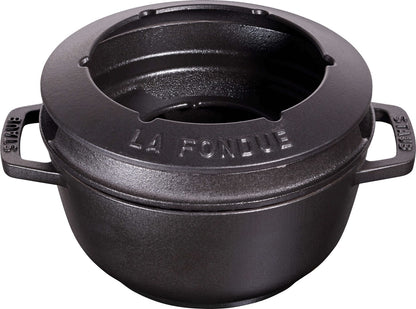 STAUB Zestaw do fondue 18 cm, czarny