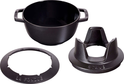 STAUB Zestaw do fondue 20 cm, czarny
