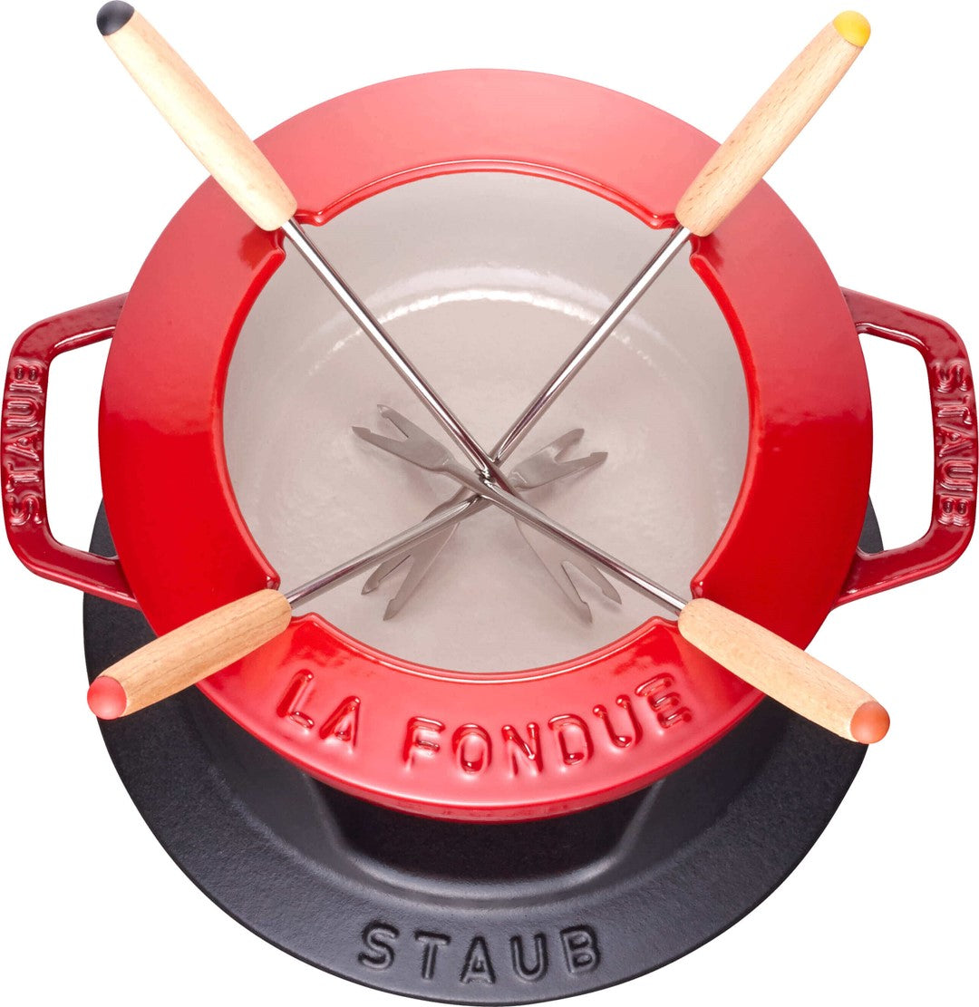 STAUB Zestaw do fondue 16 cm, czerwony