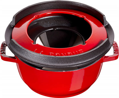 STAUB Fondue-Set 16 cm, rot