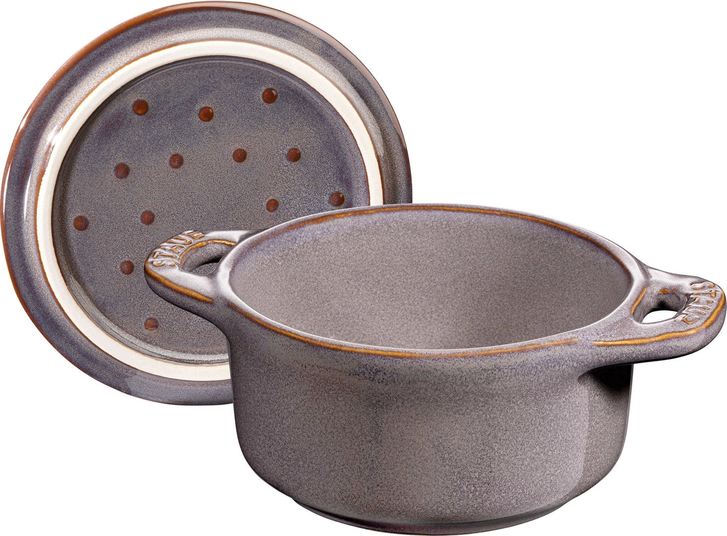 STAUB GESCHENKSET Mini Cocotte rund 200 ml, antikgrau