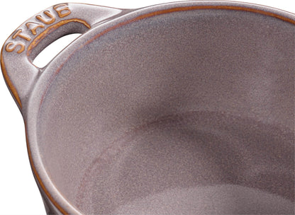 STAUB GESCHENKSET Mini Cocotte rund 200 ml, antikgrau