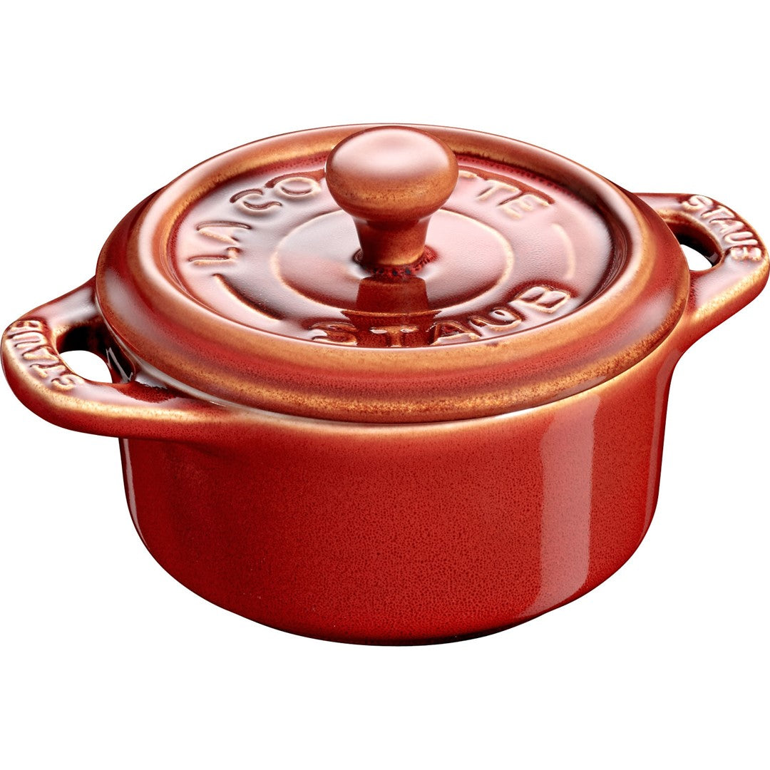 STAUB GESCHENK GEBEN Mini Cocotte rund 200 ml, kastanienbraun